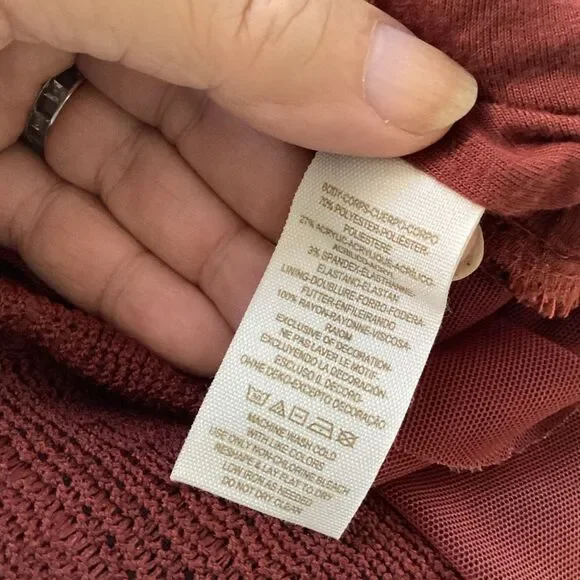 Free People Cozy Day Flounce Knit Mini Dress Women’s Small - Picture 8 of 9